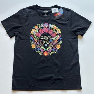 NWT Disney Pixar Coco T women large Black The Land Of The Dead One Night Only